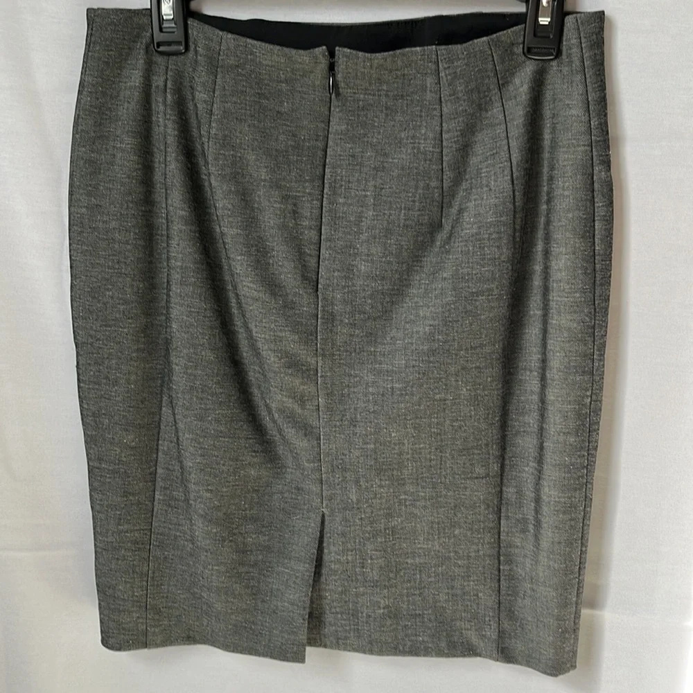 Express Gray Pencil Skirt Career Office Lined Knee Length Size 6